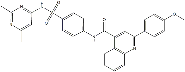 N-(4-{[(2,6-dimethyl-4-pyrimidinyl)amino]sulfonyl}phenyl)-2-(4-methoxyphenyl)-4-quinolinecarboxamide Structure