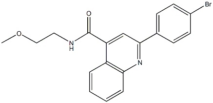 2-(4-bromophenyl)-N-(2-methoxyethyl)-4-quinolinecarboxamide Structure