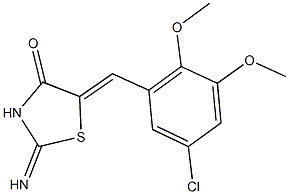 5-(5-chloro-2,3-dimethoxybenzylidene)-2-imino-1,3-thiazolidin-4-one,353790-41-7,结构式