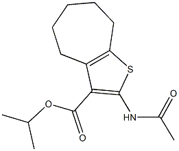 isopropyl 2-(acetylamino)-5,6,7,8-tetrahydro-4H-cyclohepta[b]thiophene-3-carboxylate,353790-45-1,结构式