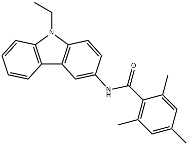 N-(9-ethyl-9H-carbazol-3-yl)-2,4,6-trimethylbenzamide Struktur