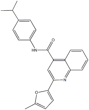 N-(4-isopropylphenyl)-2-(5-methyl-2-furyl)-4-quinolinecarboxamide Struktur