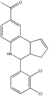 1-[4-(2,3-dichlorophenyl)-3a,4,5,9b-tetrahydro-3H-cyclopenta[c]quinolin-8-yl]ethanone Structure