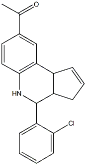 1-[4-(2-chlorophenyl)-3a,4,5,9b-tetrahydro-3H-cyclopenta[c]quinolin-8-yl]ethanone Structure