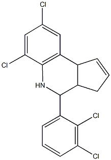 6,8-dichloro-4-(2,3-dichlorophenyl)-3a,4,5,9b-tetrahydro-3H-cyclopenta[c]quinoline Structure