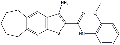 3-amino-N-(2-methoxyphenyl)-6,7,8,9-tetrahydro-5H-cyclohepta[b]thieno[3,2-e]pyridine-2-carboxamide Struktur