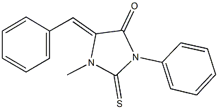 5-benzylidene-1-methyl-3-phenyl-2-thioxo-4-imidazolidinone Structure