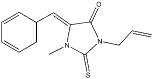 3-allyl-5-benzylidene-1-methyl-2-thioxo-4-imidazolidinone Structure