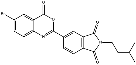 5-(6-bromo-4-oxo-4H-3,1-benzoxazin-2-yl)-2-isopentyl-1H-isoindole-1,3(2H)-dione,354120-43-7,结构式