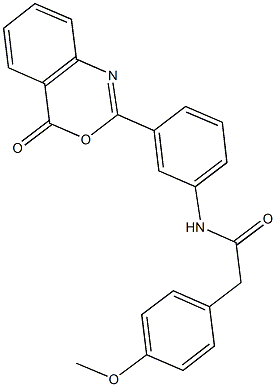 2-(4-methoxyphenyl)-N-[3-(4-oxo-4H-3,1-benzoxazin-2-yl)phenyl]acetamide Struktur