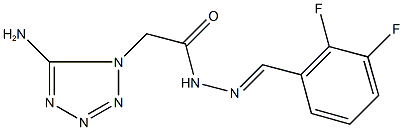 2-(5-amino-1H-tetraazol-1-yl)-N'-(2,3-difluorobenzylidene)acetohydrazide 结构式