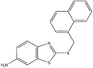 2-[(1-naphthylmethyl)sulfanyl]-1,3-benzothiazol-6-amine Structure