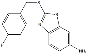 2-[(4-fluorobenzyl)sulfanyl]-1,3-benzothiazol-6-ylamine,354121-76-9,结构式