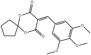 8-(3,4,5-trimethoxybenzylidene)-6,10-dioxaspiro[4.5]decane-7,9-dione Structure
