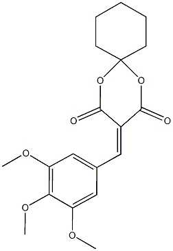 3-(3,4,5-trimethoxybenzylidene)-1,5-dioxaspiro[5.5]undecane-2,4-dione Structure