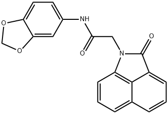 N-(1,3-benzodioxol-5-yl)-2-(2-oxobenzo[cd]indol-1(2H)-yl)acetamide Struktur