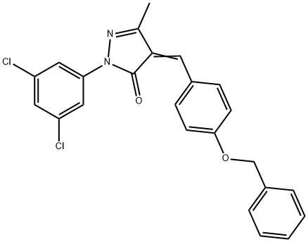 4-[4-(benzyloxy)benzylidene]-2-(3,5-dichlorophenyl)-5-methyl-2,4-dihydro-3H-pyrazol-3-one Structure