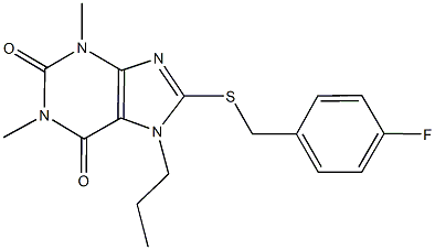 8-[(4-fluorobenzyl)sulfanyl]-1,3-dimethyl-7-propyl-3,7-dihydro-1H-purine-2,6-dione|