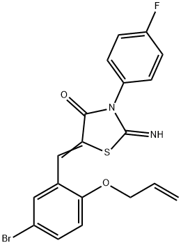 354122-37-5 5-[2-(allyloxy)-5-bromobenzylidene]-3-(4-fluorophenyl)-2-imino-1,3-thiazolidin-4-one