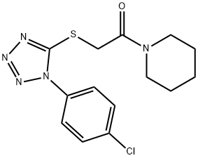 1-({[1-(4-chlorophenyl)-1H-tetraazol-5-yl]sulfanyl}acetyl)piperidine,354125-13-6,结构式