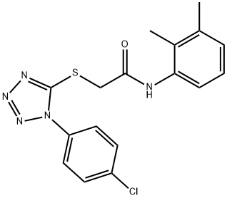 2-{[1-(4-chlorophenyl)-1H-tetraazol-5-yl]sulfanyl}-N-(2,3-dimethylphenyl)acetamide,354125-28-3,结构式