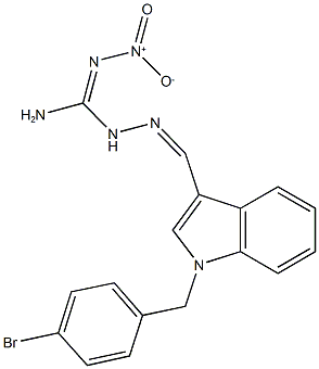 1-(4-bromobenzyl)-1H-indole-3-carbaldehyde [amino(hydroxy)oxidocarbohydrazonoyl]hydrazone Structure