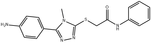 2-{[5-(4-aminophenyl)-4-methyl-4H-1,2,4-triazol-3-yl]sulfanyl}-N-phenylacetamide,354125-71-6,结构式