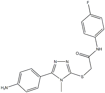 2-{[5-(4-aminophenyl)-4-methyl-4H-1,2,4-triazol-3-yl]sulfanyl}-N-(4-fluorophenyl)acetamide Structure