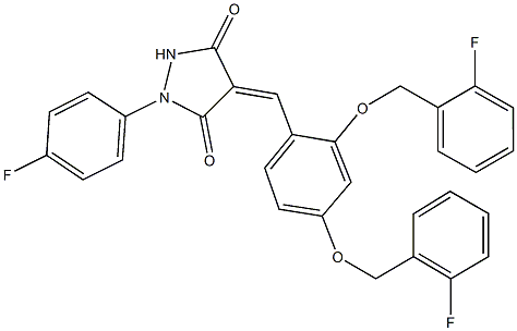 354127-62-1 4-{2,4-bis[(2-fluorobenzyl)oxy]benzylidene}-1-(4-fluorophenyl)-3,5-pyrazolidinedione