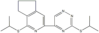 1-(isopropylsulfanyl)-3-[3-(isopropylsulfanyl)-1,2,4-triazin-5-yl]-6,7-dihydro-5H-cyclopenta[c]pyridine 结构式