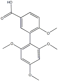 2',4',6,6'-tetramethoxy[1,1'-biphenyl]-3-carboxylic acid 结构式