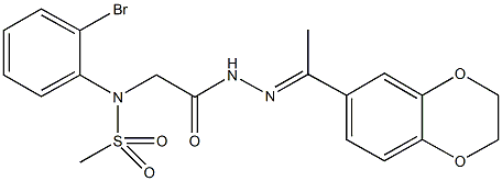 354129-39-8 N-(2-bromophenyl)-N-(2-{2-[1-(2,3-dihydro-1,4-benzodioxin-6-yl)ethylidene]hydrazino}-2-oxoethyl)methanesulfonamide