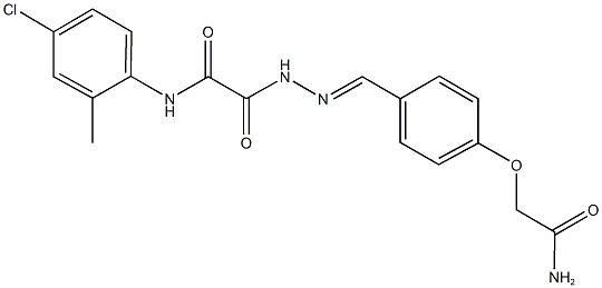 2-{2-[4-(2-amino-2-oxoethoxy)benzylidene]hydrazino}-N-(4-chloro-2-methylphenyl)-2-oxoacetamide Structure