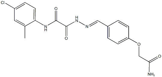 2-{2-[4-(2-amino-2-oxoethoxy)benzylidene]hydrazino}-N-(4-chloro-2-methylphenyl)-2-oxoacetamide|