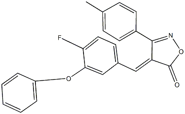 4-(4-fluoro-3-phenoxybenzylidene)-3-(4-methylphenyl)-5(4H)-isoxazolone,354129-83-2,结构式