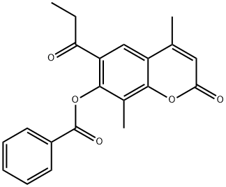 4,8-dimethyl-2-oxo-6-propionyl-2H-chromen-7-yl benzoate,354130-69-1,结构式