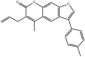 6-allyl-5-methyl-3-(4-methylphenyl)-7H-furo[3,2-g]chromen-7-one,354130-84-0,结构式