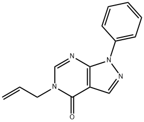 5-allyl-1-phenyl-1,5-dihydro-4H-pyrazolo[3,4-d]pyrimidin-4-one Struktur