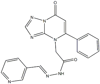 2-(7-oxo-5-phenyl[1,2,4]triazolo[1,5-a]pyrimidin-4(7H)-yl)-N'-(3-pyridinylmethylene)acetohydrazide Structure