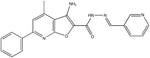 3-amino-4-methyl-6-phenyl-N'-(3-pyridinylmethylene)furo[2,3-b]pyridine-2-carbohydrazide|