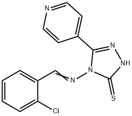 4-[(2-chlorobenzylidene)amino]-5-(4-pyridinyl)-2,4-dihydro-3H-1,2,4-triazole-3-thione,354131-52-5,结构式