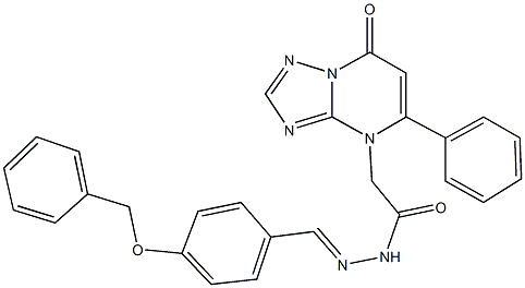 N'-[4-(benzyloxy)benzylidene]-2-(7-oxo-5-phenyl[1,2,4]triazolo[1,5-a]pyrimidin-4(7H)-yl)acetohydrazide Structure