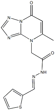 2-(5-methyl-7-oxo[1,2,4]triazolo[1,5-a]pyrimidin-4(7H)-yl)-N'-(2-thienylmethylene)acetohydrazide Structure