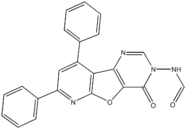 4-oxo-7,9-diphenylpyrido[3',2':4,5]furo[3,2-d]pyrimidin-3(4H)-ylformamide 结构式