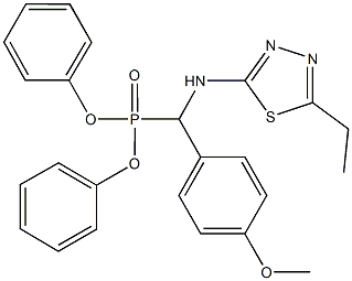 diphenyl [(5-ethyl-1,3,4-thiadiazol-2-yl)amino](4-methoxyphenyl)methylphosphonate 结构式