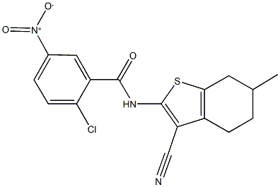 354140-71-9 2-chloro-N-(3-cyano-6-methyl-4,5,6,7-tetrahydro-1-benzothien-2-yl)-5-nitrobenzamide