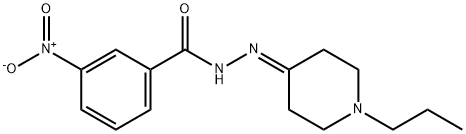 3-nitro-N'-(1-propyl-4-piperidinylidene)benzohydrazide 化学構造式