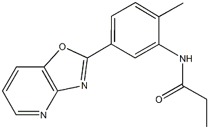 N-(2-methyl-5-[1,3]oxazolo[4,5-b]pyridin-2-ylphenyl)propanamide,354157-00-9,结构式
