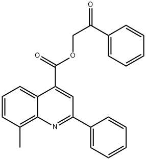 2-oxo-2-phenylethyl 8-methyl-2-phenyl-4-quinolinecarboxylate Structure