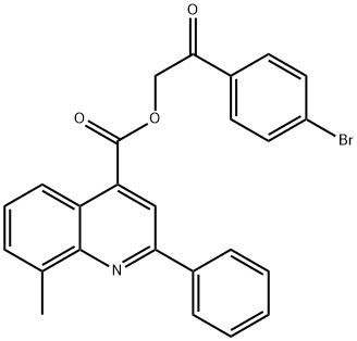 2-(4-bromophenyl)-2-oxoethyl 8-methyl-2-phenyl-4-quinolinecarboxylate Structure